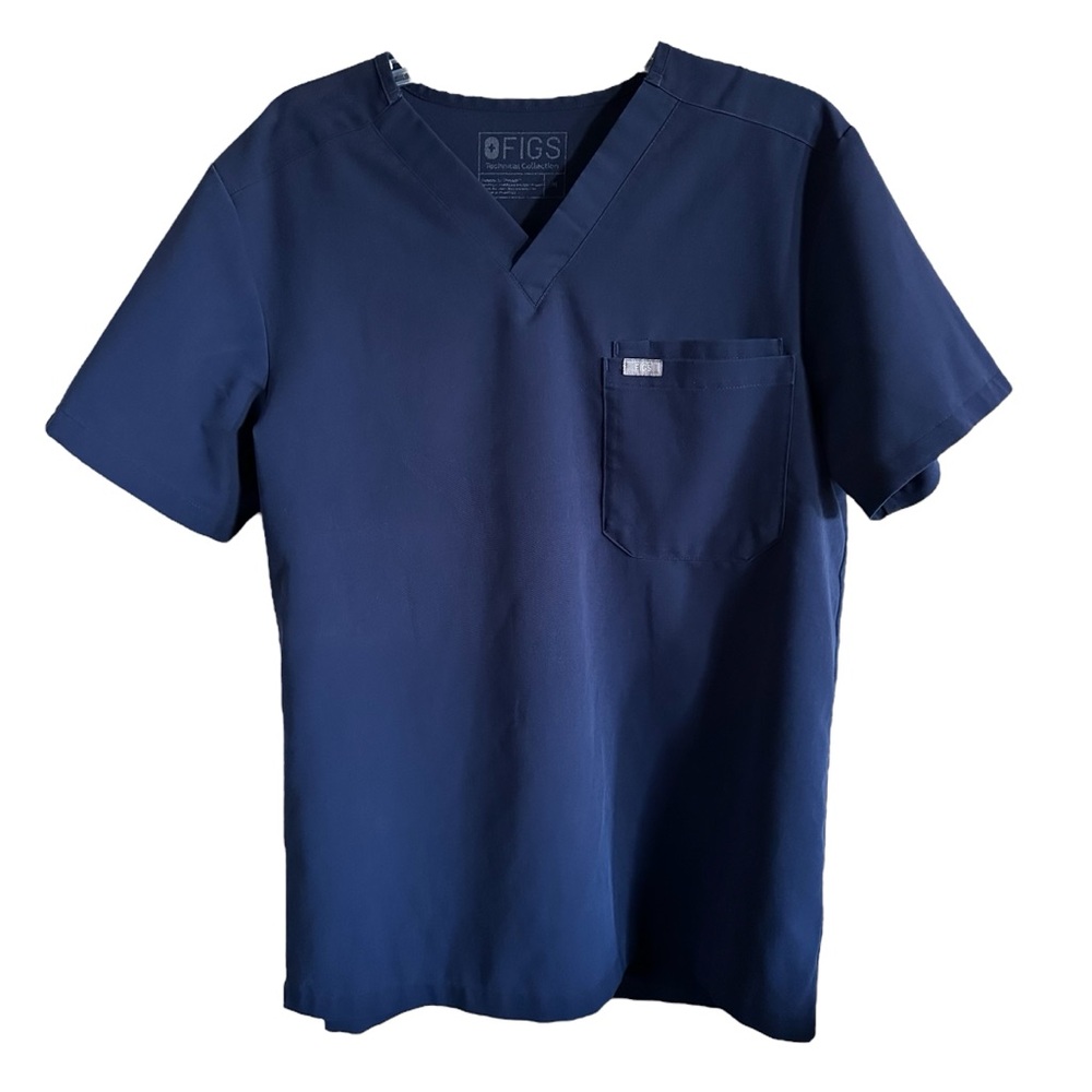 FIGS Leon Navy Blue Scrub Top - Men’s Medium